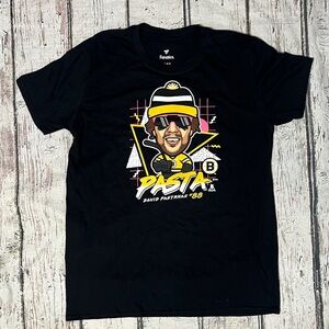 Boston Bruins David Pastrnak NHL Ice Hockey Sports Cartoon Mens Tshirt